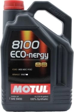 MOTUL Motul 8100 ECO-nergy 100% Synthetic Fuel Economy Lubricant For Petrol & Diesel Vehicles - 5W-30 - 5 Litres