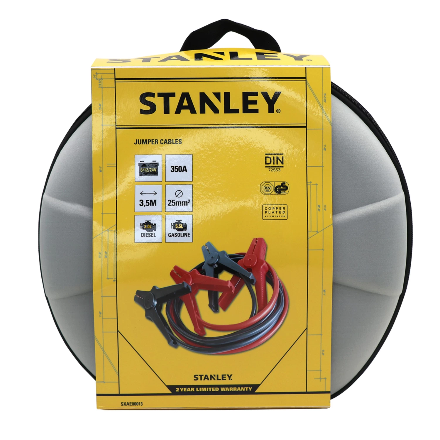 Stanley Stanley Jumper Cables 25mm² 3.5 M 3 Stanley Stanley Jumper Cables 25mm² 3.5 M