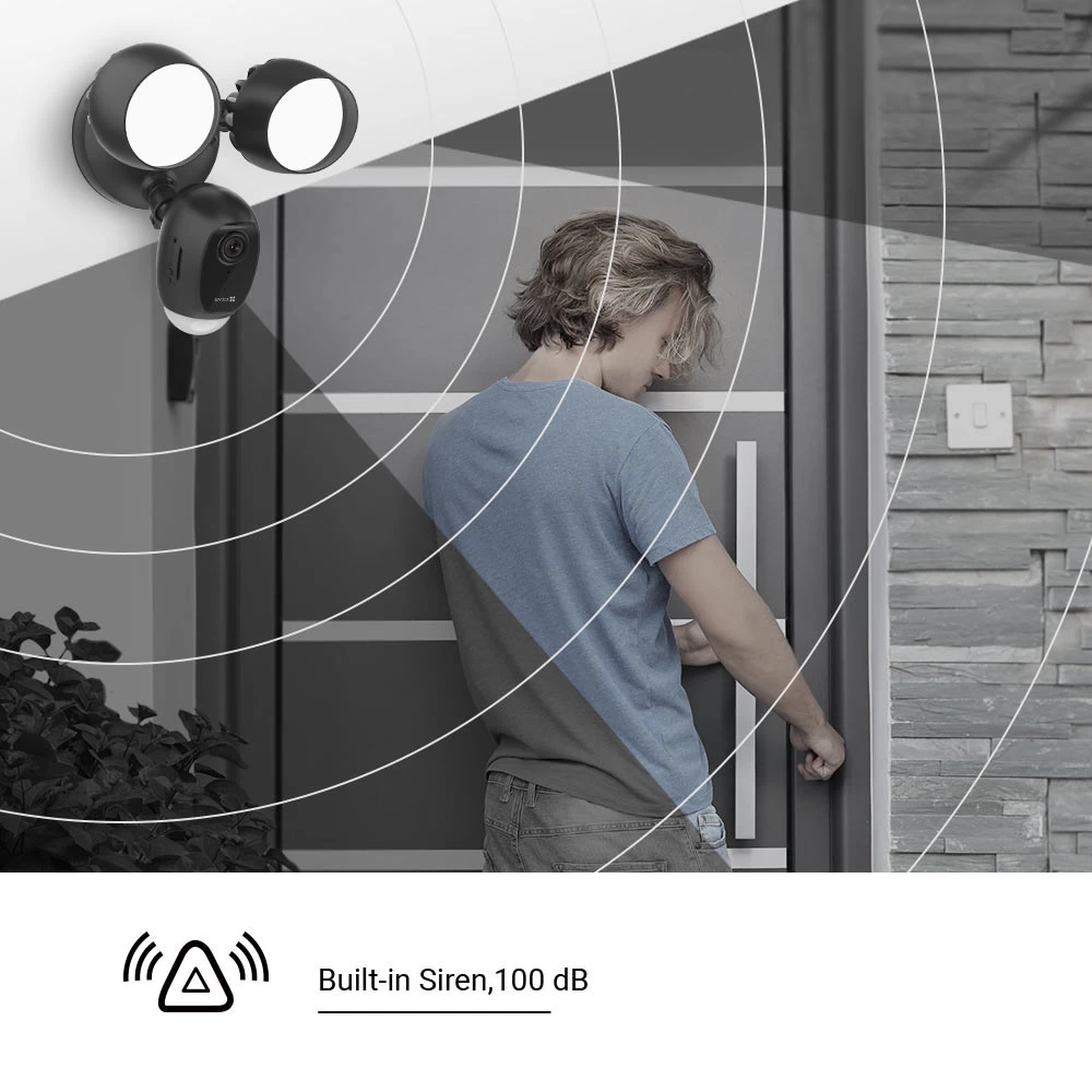 Ezviz EZVIZ LC1C Smart Outdoor Floodlight Camera – Black 6 Ezviz EZVIZ LC1C Smart Outdoor Floodlight Camera – Black - Image 4