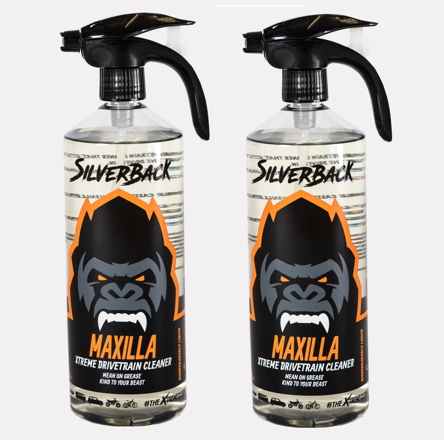 Silverback Xtreme Silverback Maxilla Drivetrain Cleaner Degreaser Fluid Twin Pack - 2 X 1 Litre 3 Silverback Xtreme Silverback Maxilla Drivetrain Cleaner Degreaser Fluid Twin Pack - 2 X 1 Litre