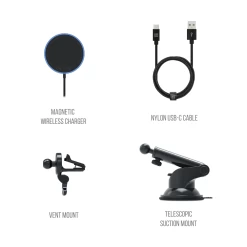 PW3R PW3R MagSafe Charger With Car Vent Mount & Telescopic Mount -Car Supplies Store 77ba4ad6d8ff5cfe863db33b19088baf1692800118