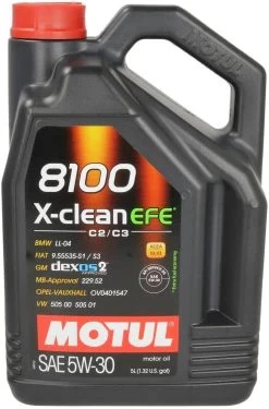 MOTUL Motul 8100 X-clean EFE 100% Synthetic Lubricant For Petrol & Diesel Vehicles - 5W-30 - 5 Litres