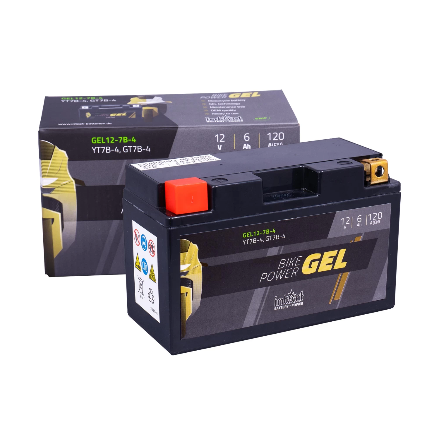 Intact IntAct YT7B-4 / GT7B-4 Gel Bike-Power Battery 4 Intact IntAct YT7B-4 / GT7B-4 Gel Bike-Power Battery - Image 2