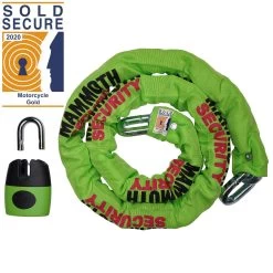 Mammoth_security Mammoth Sold Secure Gold Approved 12mm X 1.8m Square Chain With Shackle Lock -Car Supplies Store LOCM003 2 1