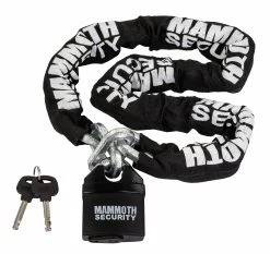 Mammoth_security Mammoth Lock And Chain 10mm X 1200mm Chain / Closed Shackle Lock