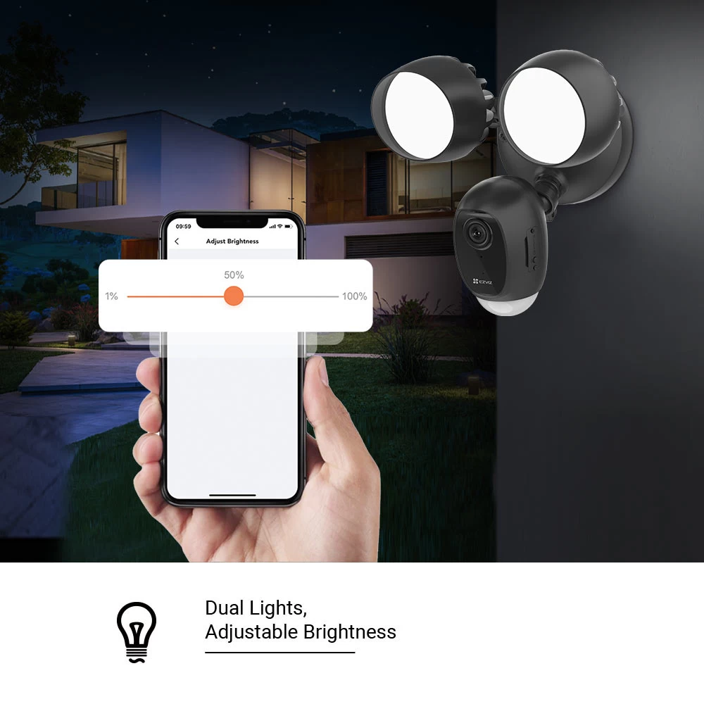 Ezviz EZVIZ LC1C Smart Outdoor Floodlight Camera – Black 8 Ezviz EZVIZ LC1C Smart Outdoor Floodlight Camera – Black - Image 6