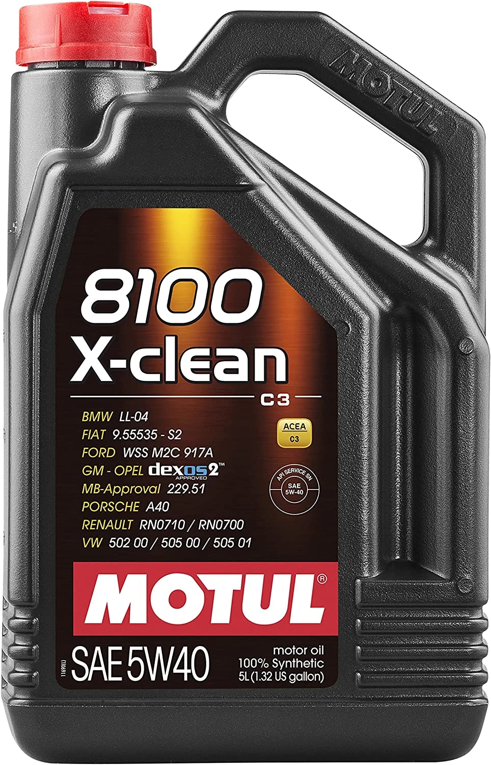 MOTUL Motul 8100 X-clean 100% Synthetic Lubricant For Petrol & Diesel Vehicles - 5W-40 - 5 Litres 3 MOTUL Motul 8100 X-clean 100% Synthetic Lubricant For Petrol & Diesel Vehicles - 5W-40 - 5 Litres