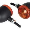 Bike_it Bike It Short Stem Bullet Indicators With Black Body And Amber Lens -Car Supplies Store indc015