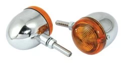 Bike_it Bike It Short Stem Bullet Indicators With Chrome Body And Amber Lens