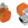 Bike_it Bike It Square Clamp Type Indicators With Chrome Body And Amber Lens -Car Supplies Store indcsc
