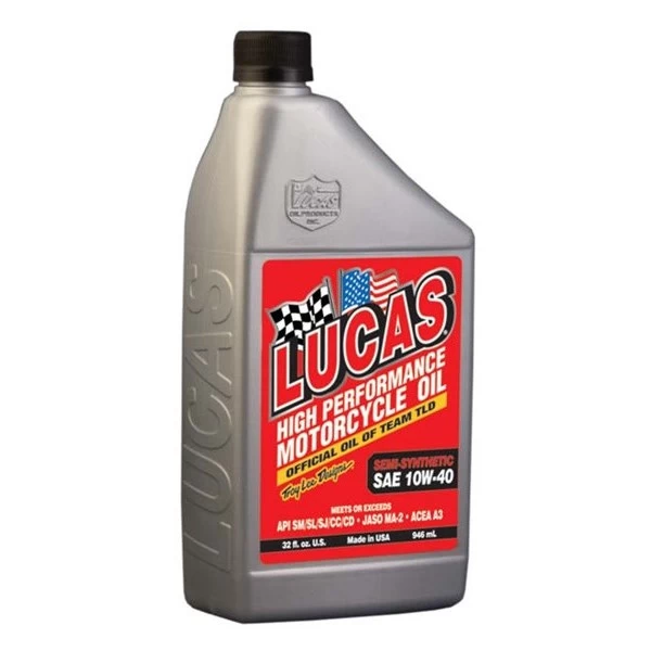 Lucas Oil Lucas 10W40 Semi Synthetic Motorcycle Oil - 946ml 3 Lucas Oil Lucas 10W40 Semi Synthetic Motorcycle Oil - 946ml