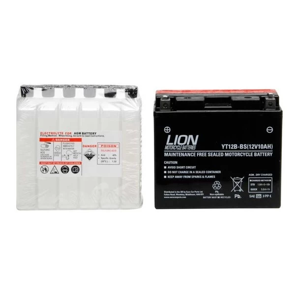 Lion Motorcycle Battery YT12B-BS (EB12B-BS) L150 X W70 X H130 (pos Left) 3 Lion Motorcycle Battery YT12B-BS (EB12B-BS) L150 X W70 X H130 (pos Left)