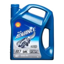 Shell Shell Advance 4T AX7 10W-40 Motorcycle Oil - 4Ltr