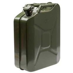 Top Tech 20L Jerry Can, Powder Coated, 0.8mm Thick Green For Petrol